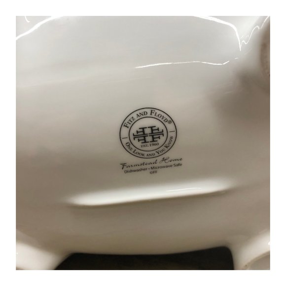 Fitz & Floyd Farmstead Home Pig Serve Bowl - Picture 3 of 8